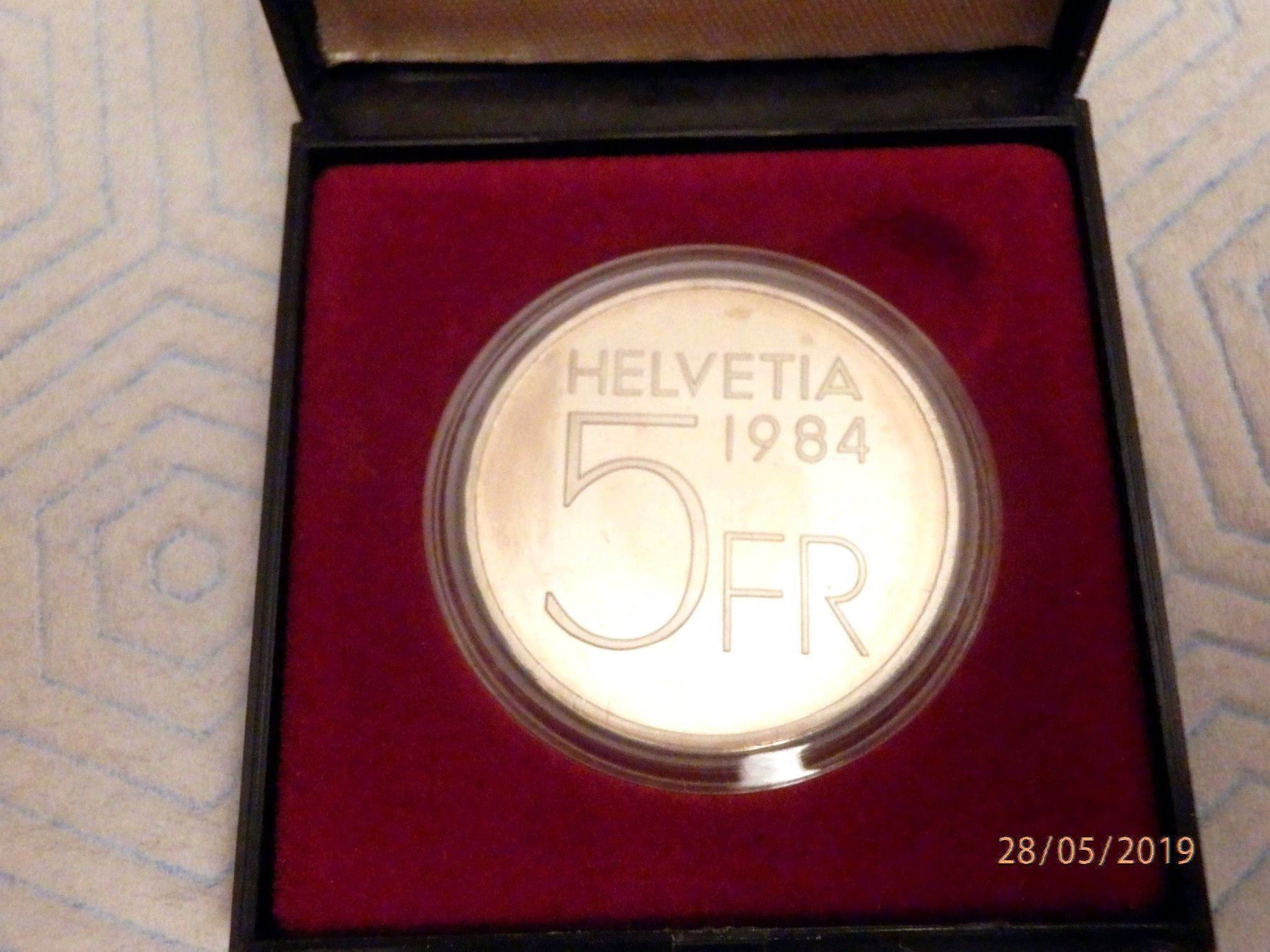Alle Münzen: 5 Franken-Gedenkmünze 1984, PP – Neu (gemäss Beschreibung) aus Ueberstorf von dinbau 2