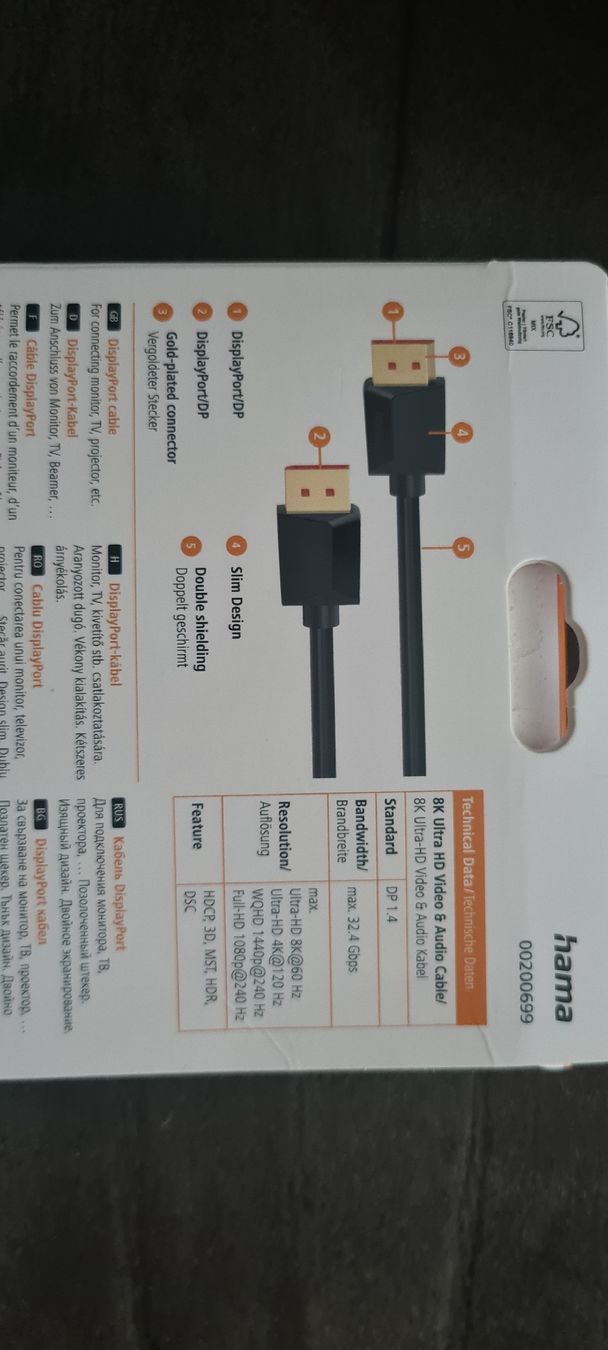 Hama Cavi: Displayport Cable Hama – Nuovo e nell'imballaggio originale da Richterswil venduto da Relxo 3