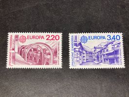 Franz. Andorra 1987 Europa CEPT Satz Architektur postfrisch