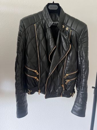 Veste en cuir Balmain
