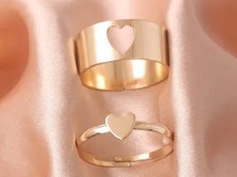 Ring Set mit Herz ( one Size), Nr. 68