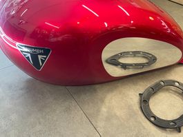 Kraftstofftank TRIUMPH Speed Twin 900, Chrome/Red Hopper