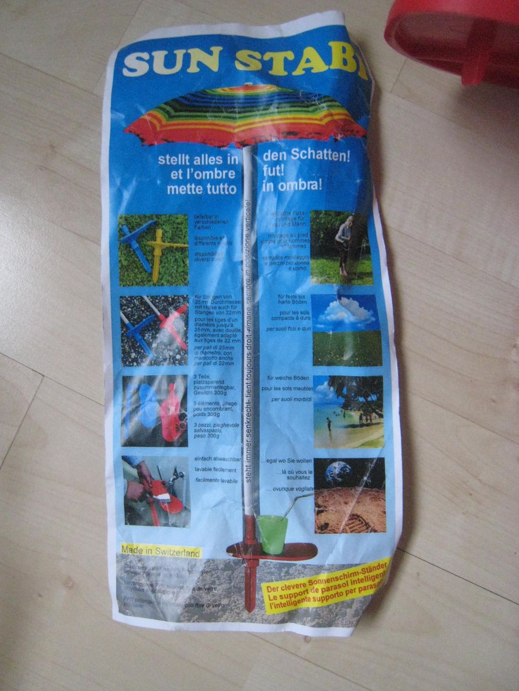 Altro: Sonnenschirm-Ständer  rot  ungebraucht  Sun Stabi – Nuovo (secondo la descrizione) da Dättlikon venduto da Mamakuga 5