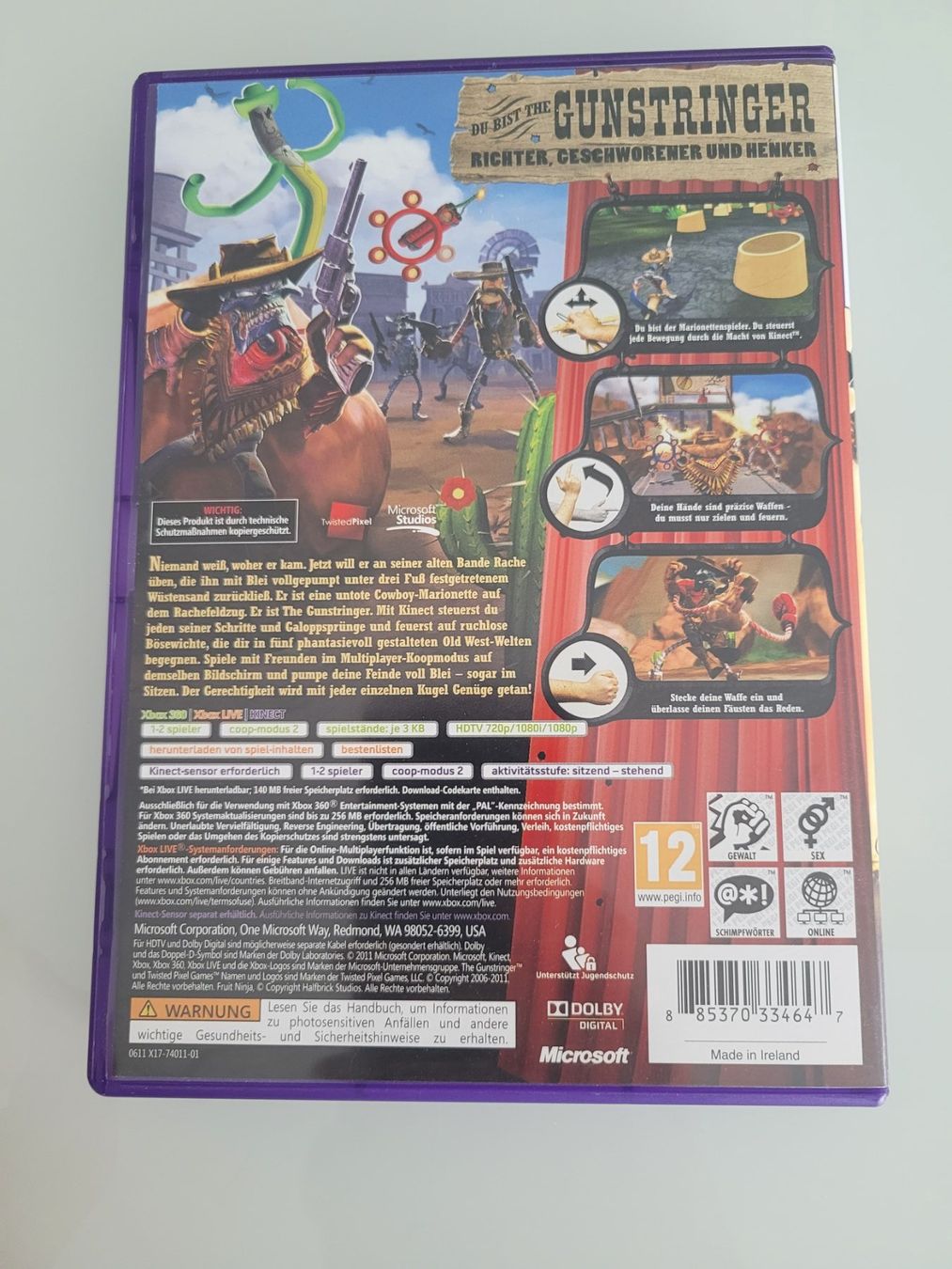 Giochi: The Gun Stringer, KINECT (XBox 360) – Usato da Uezwil venduto da -Retrogames- 2