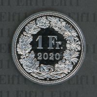 CHF___1.00 2020 stgl * aus Stgl-Münzsatz! 1 Franken