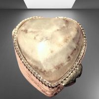 💖Vintage Pillendose Herzform Naturstein (Onyx/Achat)💖6/9💫