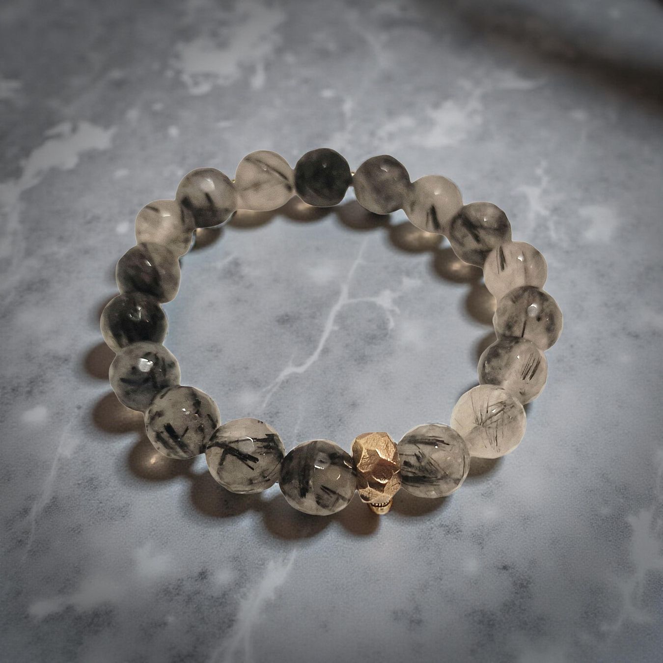 Bracciali & Braccialetti: Armband Rutilquarz & Bronze. 18cm. – Nuovo e nell'imballaggio originale da Aarau venduto da Schmuckhoehle_MD 3
