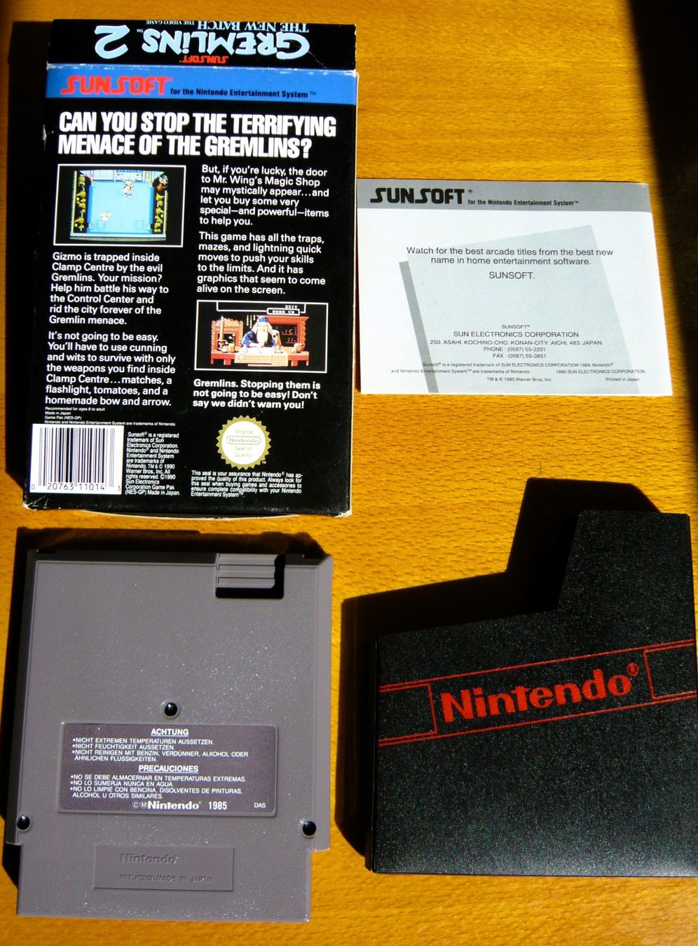 Nintendo Giochi: NES : Gremlins 2, CIB, Excellent Etat ! – Usato da Onex venduto da Jaguar1986 1