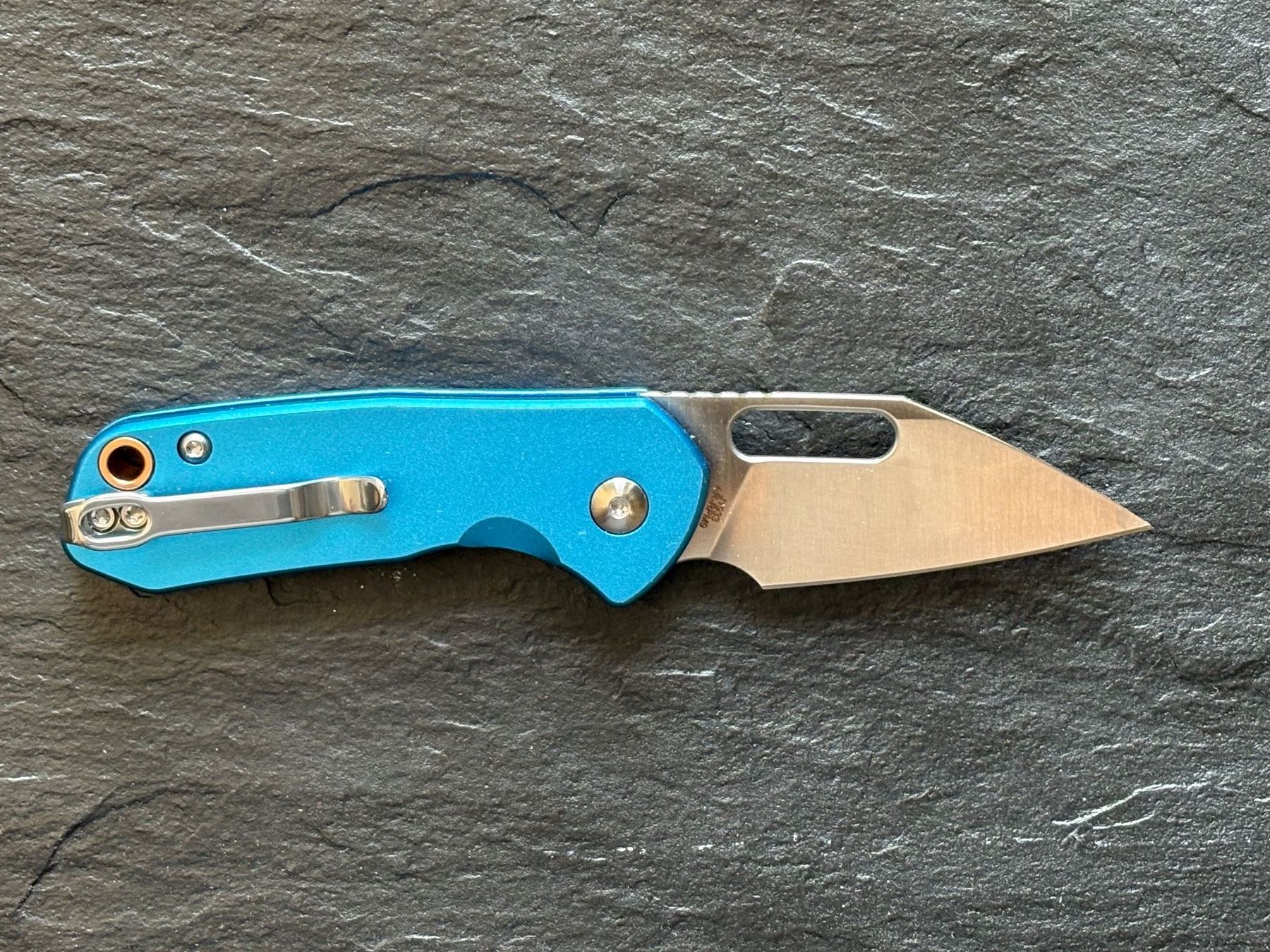 Coltelli tascabile: CJRB Mini Pyrite AR-RPM9 Alu Blue Button Lock – Nuovo e nell'imballaggio originale da Männedorf venduto da Rarin67 3