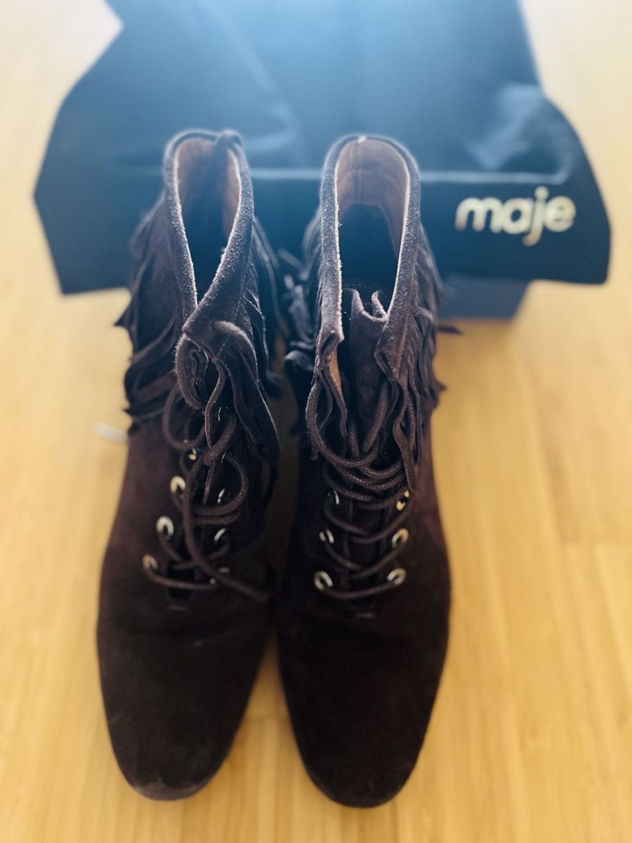 Maje Damenschuhe: Maje bottines en daim marron avec franges 40 – Gebraucht aus Nyon von ikel78 3