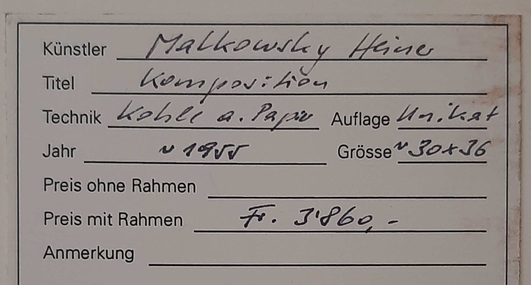Dipinti: Gemälde Heiner Malkowsky – Usato da Arbon venduto da torso444 2
