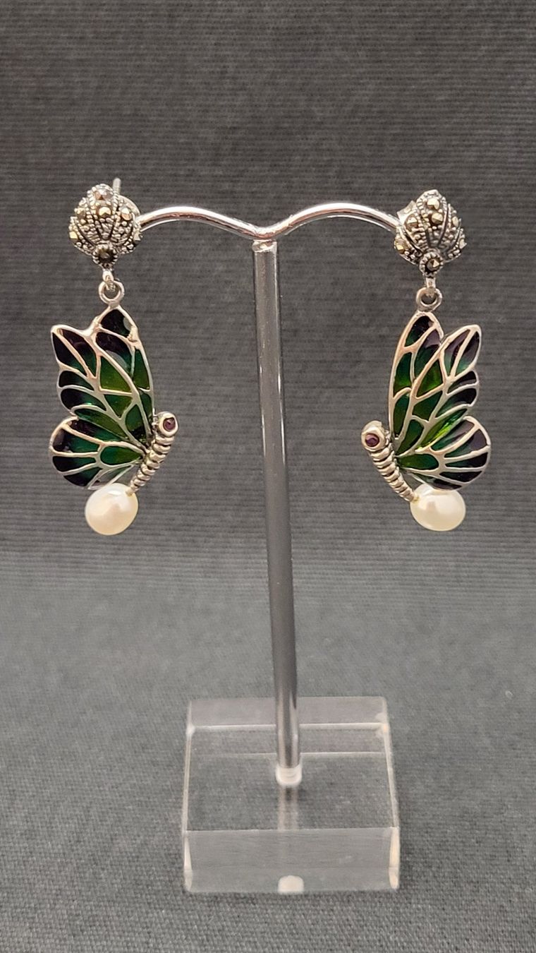 Ohrringe & -stecker: Silber-Ohrschmuck SCHMETTERLINGE – Defekt aus Basel von spinne02 1