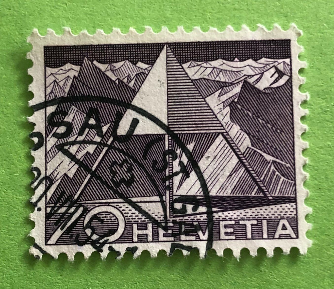 Tutti i francobolli: Nr.308 mit Stempel Triangulationspunkt Technik und Landschaf – Usato da Aarau venduto da Billa007