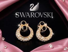 Swarovski, vintage Ohrringe, 18k vergoldet, original