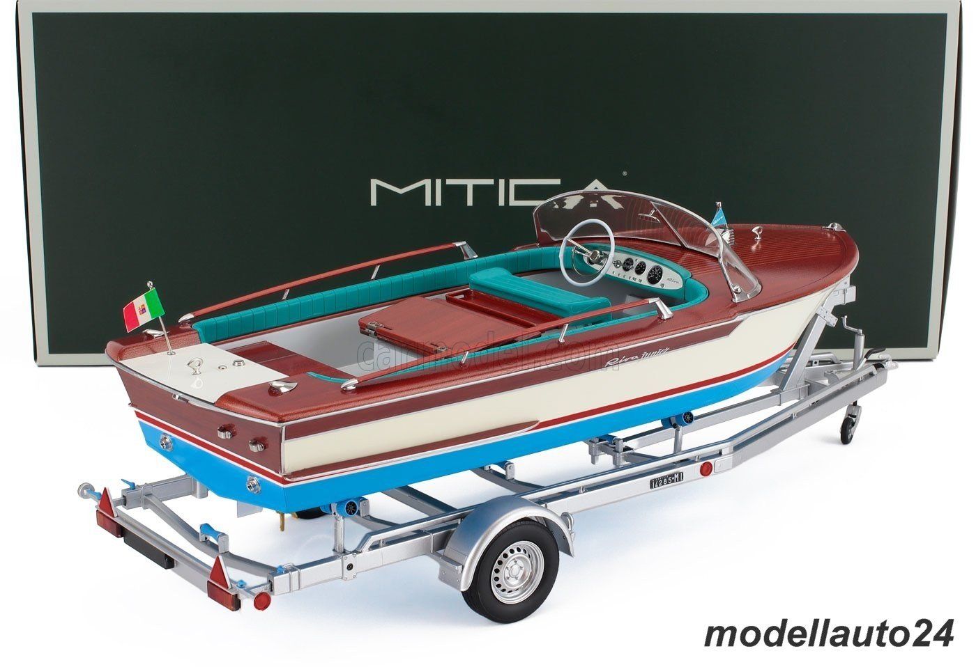 Modellini d'auto: Bootsanhänger mit Riva-Junior Boot 1966 / Mitica 1:18 – Nuovo e nell'imballaggio originale da Seuzach venduto da Modellauto24 6