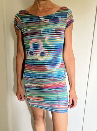 Desigual Kleid mehrfarbig gestreift in