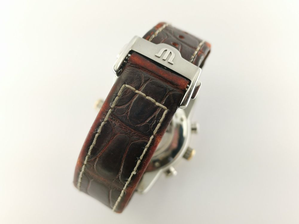 Maurice Lacroix Orologi: Maurice Lacroix Masterpiece Chrono Globe Stahl/Gold – Usato da Zürich venduto da Stargold-Uhren 7