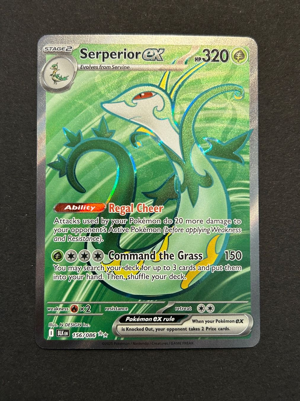 Pokémon Carte collezionabili: Serperior ex UR Pokemon Black Bolt – Usato da Herrliberg venduto da pokehool