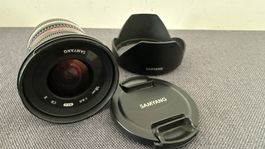 Samyang 12 mm F2.0 NCS CS Weitwinkel Sony E-Mount