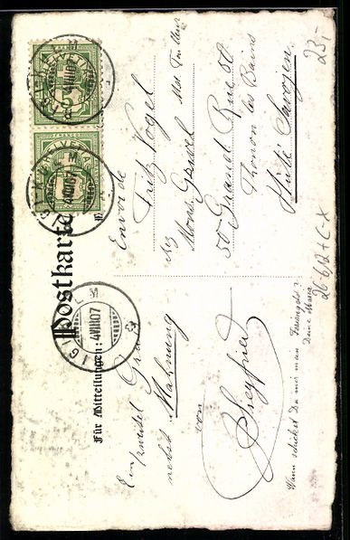 Cartes postales: Handgemalt: Rigi, Mann lehnt sich über  – D'occasion à Berlin par bartko-reher 1