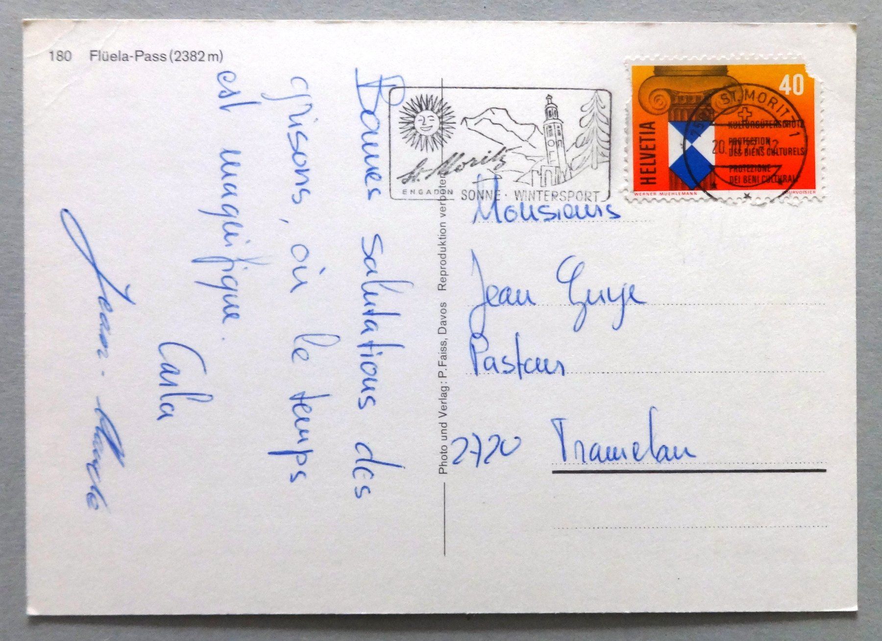 Cartes postales: Flüela-Pass (2382 m) – D'occasion à Fétigny par Billy2miny 1