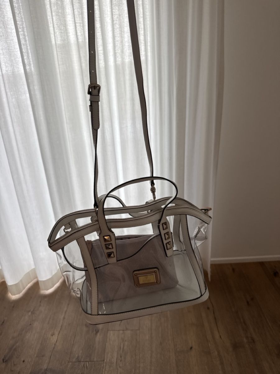 Guess Borse da donna: Guess Tasche transparent/ weiß – Usato da Kilchberg ZH venduto da Mskb 1