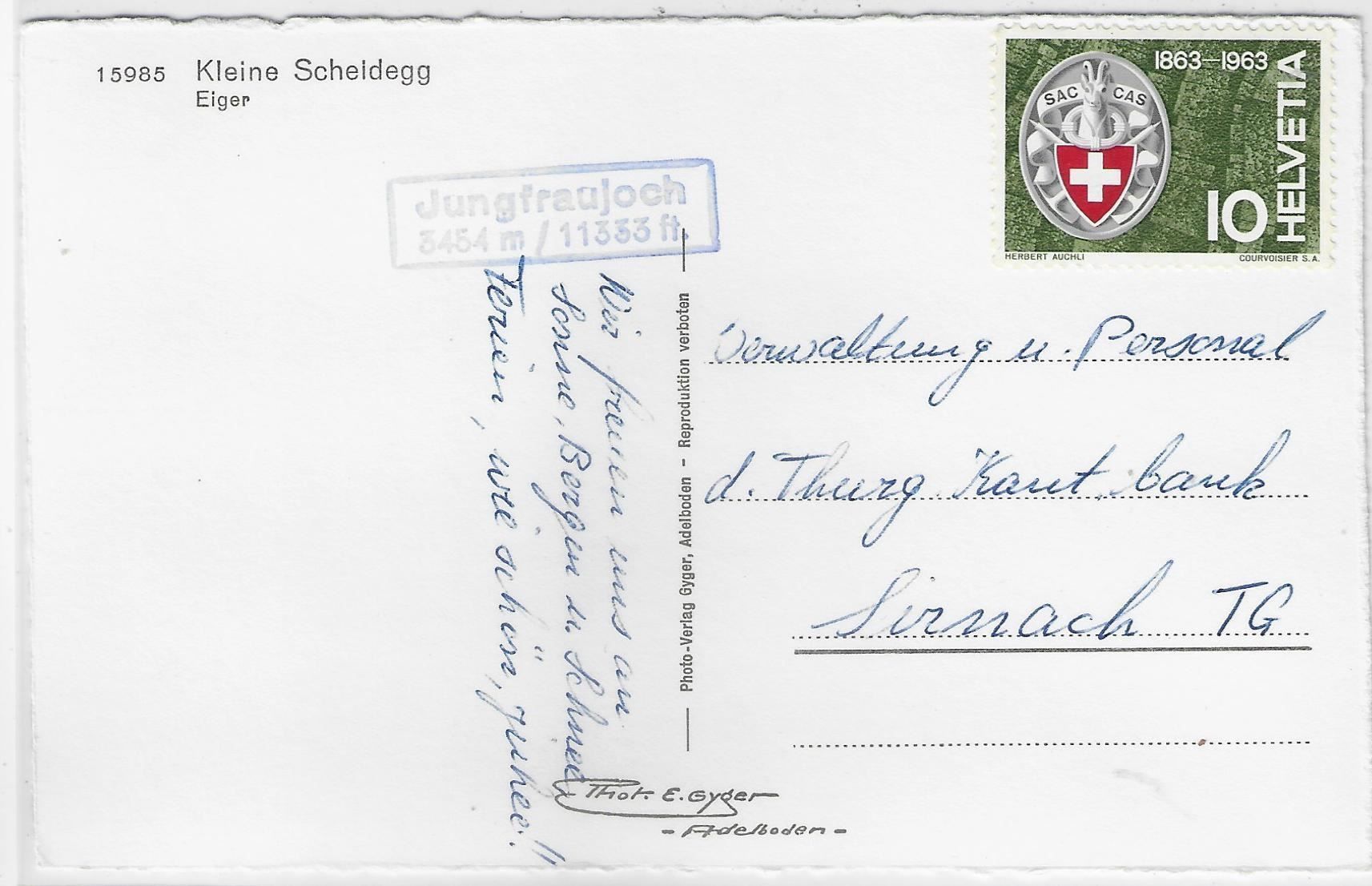 Cartes postales: Kleine Scheidegg mit Eiger – Antique à Ettingen par Kartenplanet 1