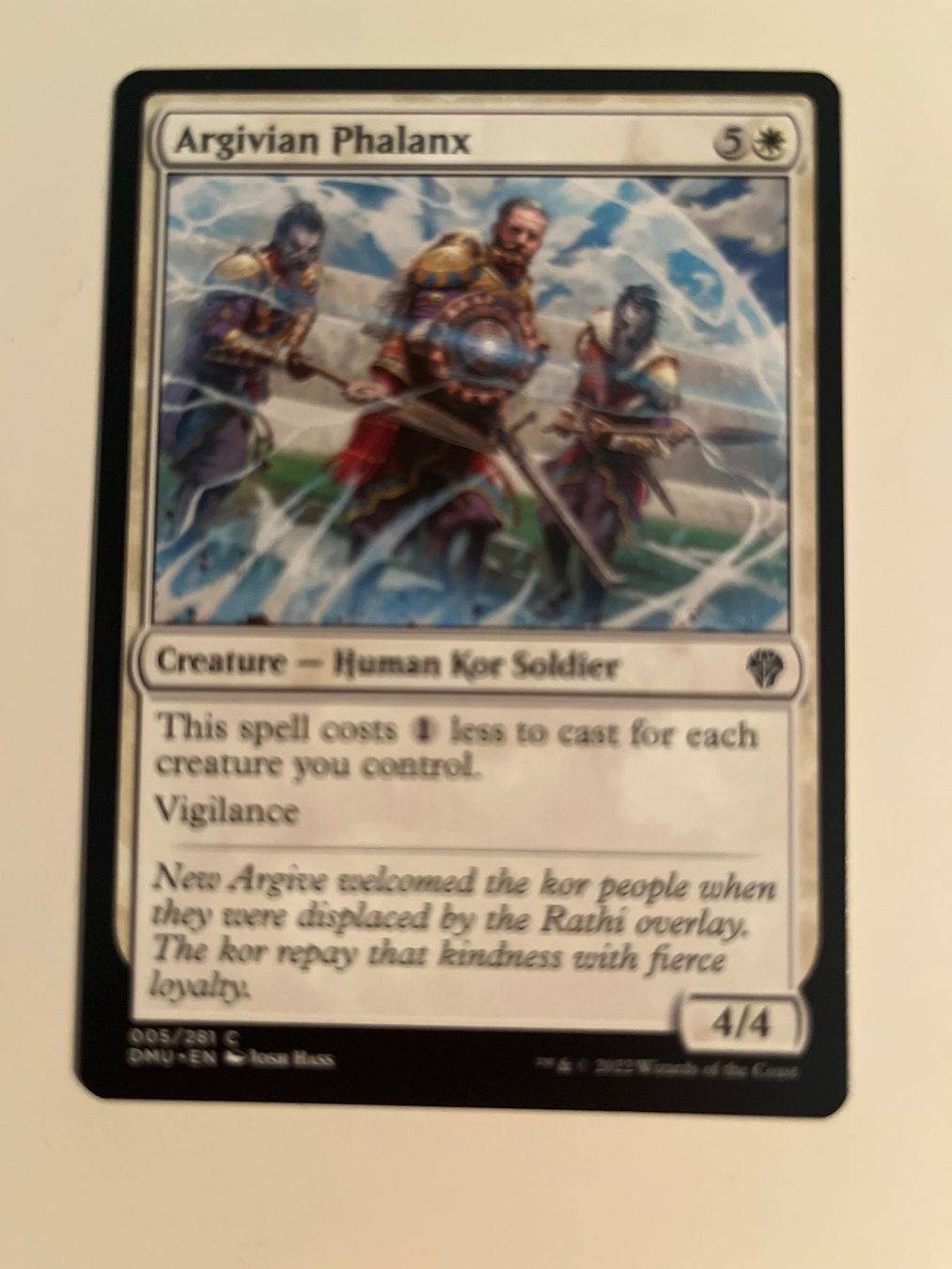 Magic The Gathering Carte collezionabili: 1 x Argivian Phalanx - Magic: The Gathering - MtG – Usato da Kriens venduto da Shadi1980