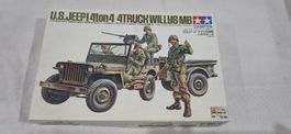 Vintage Tamiya U.S. Jeep 1/4 Ton 4x4 Willys MB 1:35 