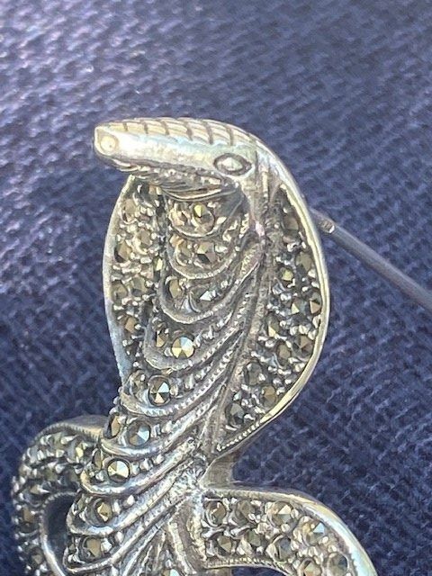 Broches & Aiguilles: Brosche Kobra Silber Markasit – D'occasion à Oberembrach par pri_zr62 4