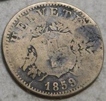 (403) 20 Rappen 1859 (Ag 0.150) + 20 Rappen 1887