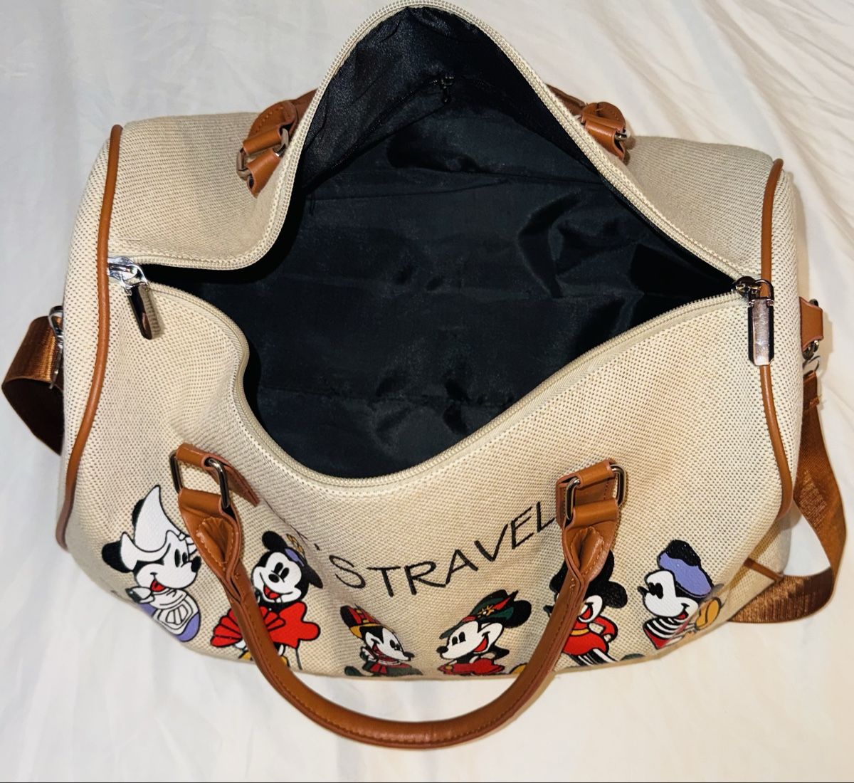 Disney Borse: Borsa da viaggio stampa Topolino e scritte con tracolla – Nuovo (secondo la descrizione) da Volketswil venduto da mau_9pxs 3