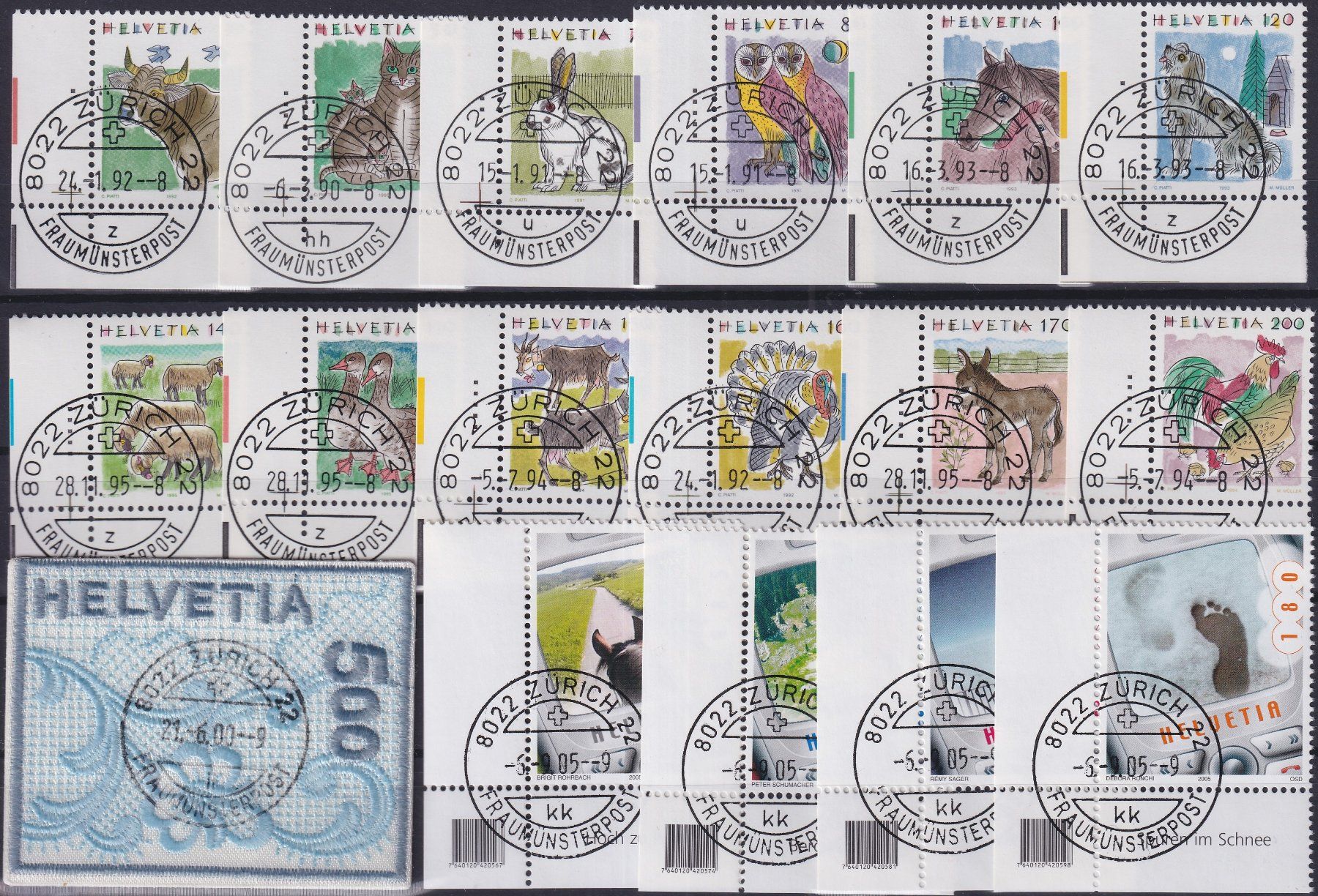 Tutti i francobolli: 1985-2004, grosse Sammlung Ersttags-Halbmond-O: mit TABS! – Usato da Sursee venduto da Luzernerraute
