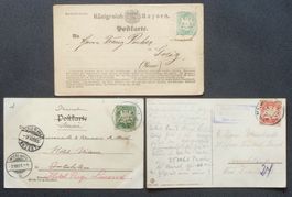 BAYERN: 3 Karten um 1873–1908