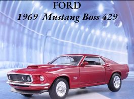 1969 Ford Mustang Boss 429 Rot Modellauto 1/24