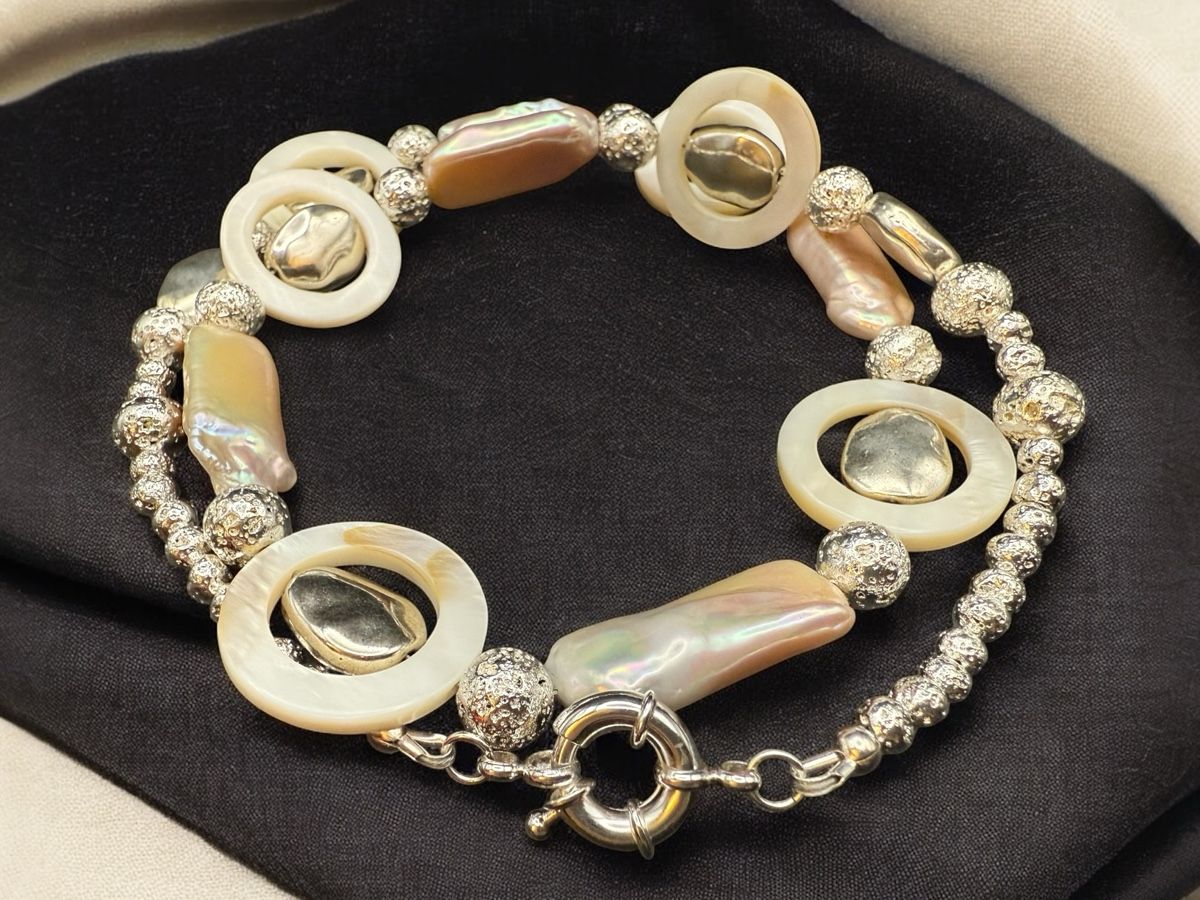 Catenine: Elegante Halskette mit Perlmutt – Nuovo (secondo la descrizione) da Lamone venduto da LaCantinaMagica 1