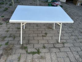 Klapptisch Merox weiss rechteckig gebrauchter Zustand