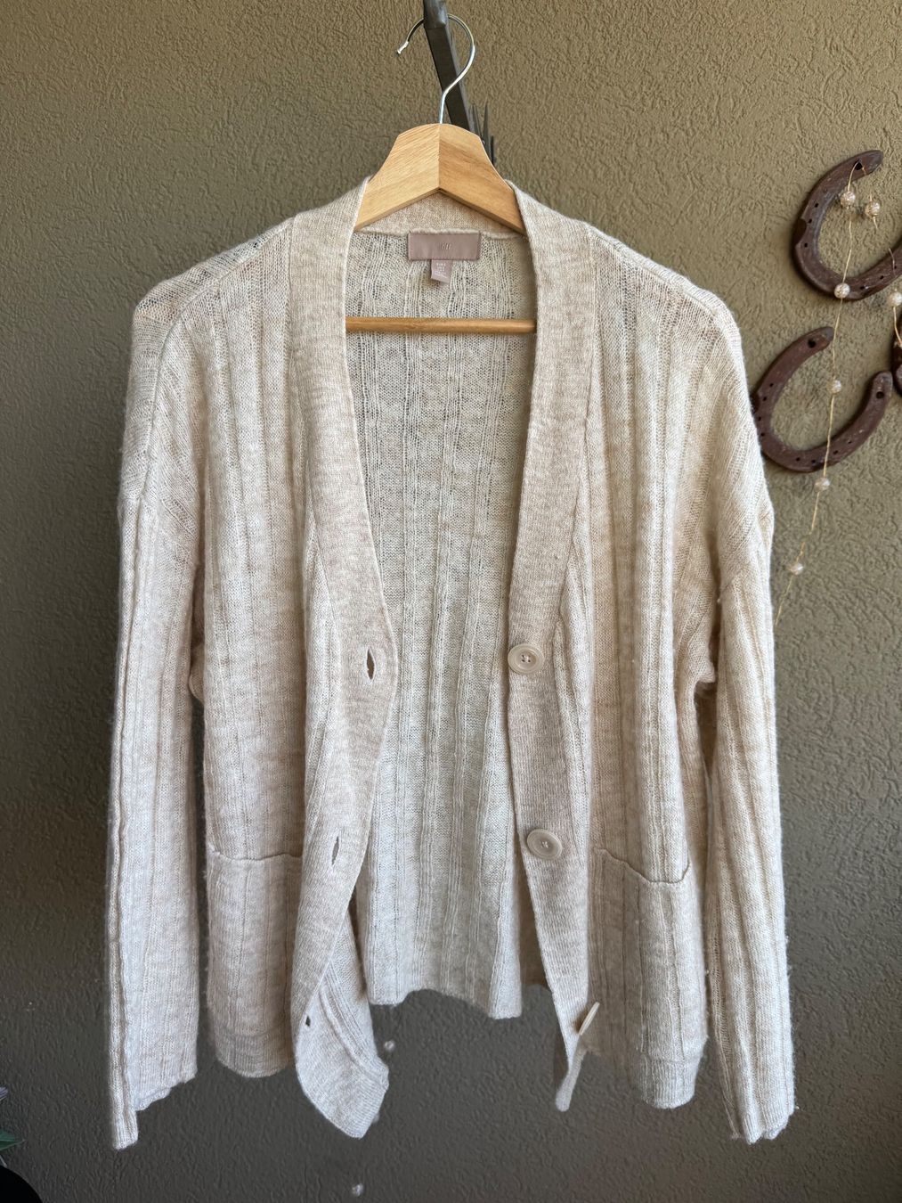 H&M Giacche: H&M cardigan beige Gr. S – Usato da Thun venduto da Iriska77