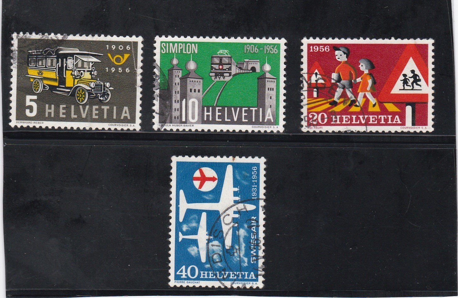 Alle Briefmarken: Timbres suisses 1956 – Gebraucht aus Dizy von all_9l2s
