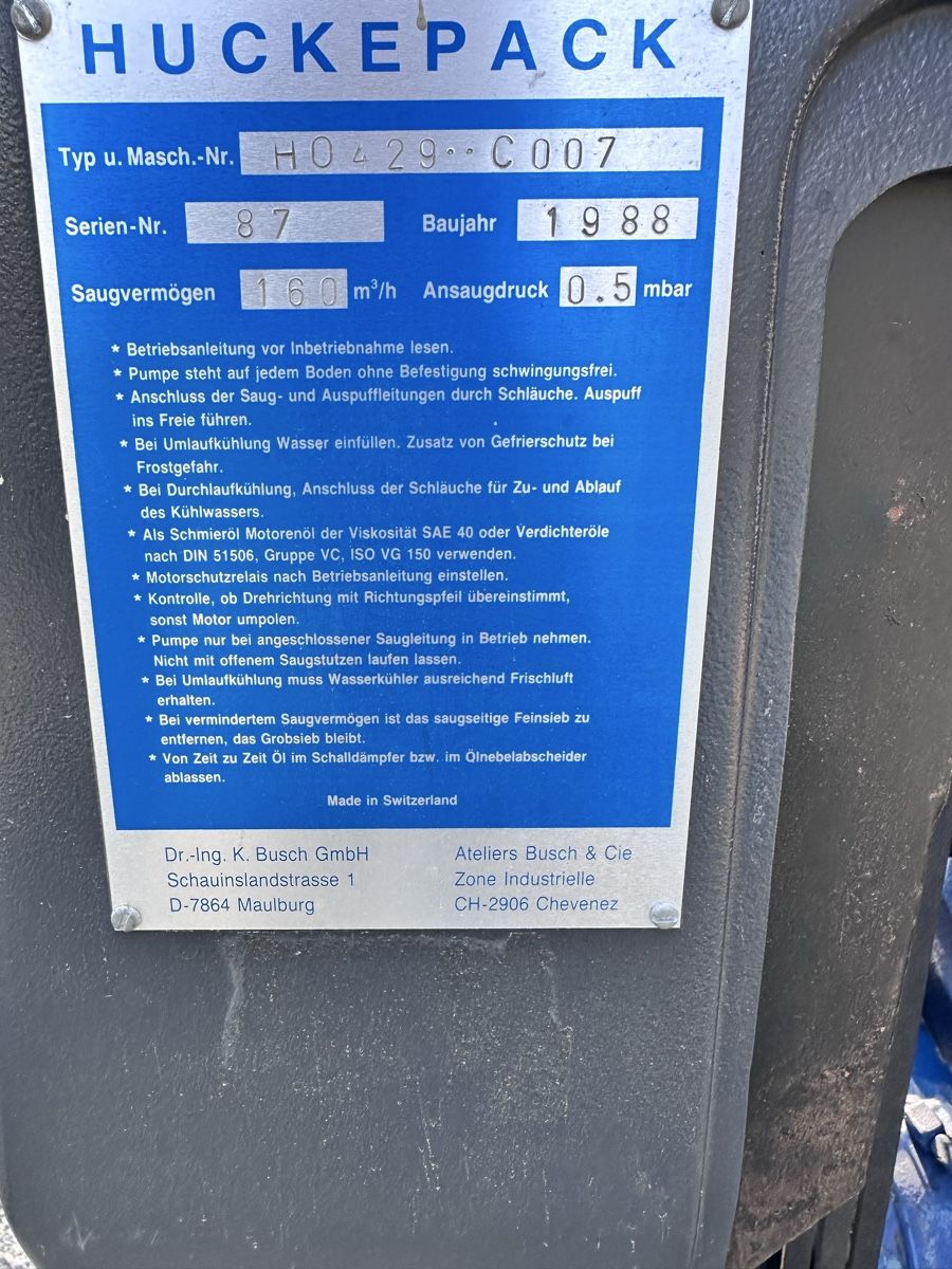 Busch Accessori da laboratorio: Gebrauchte Busch Drehschieber-Vakuumpumpe Huckepack – Usato da lyssach venduto da brax2019 5
