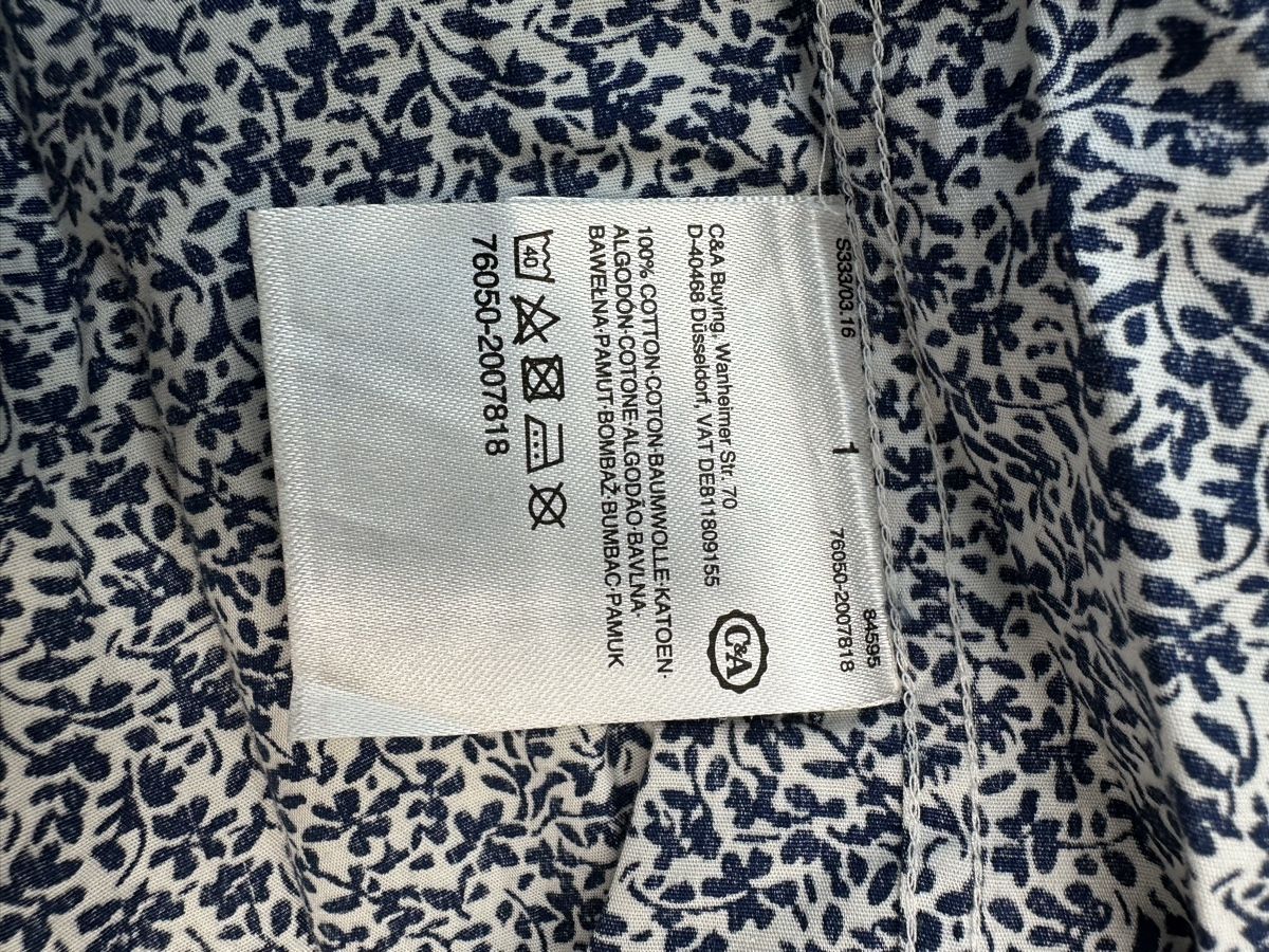 Camicie: Herren Hemd Canda blau weiss gemustert – Usato da Schwende venduto da weesli 3