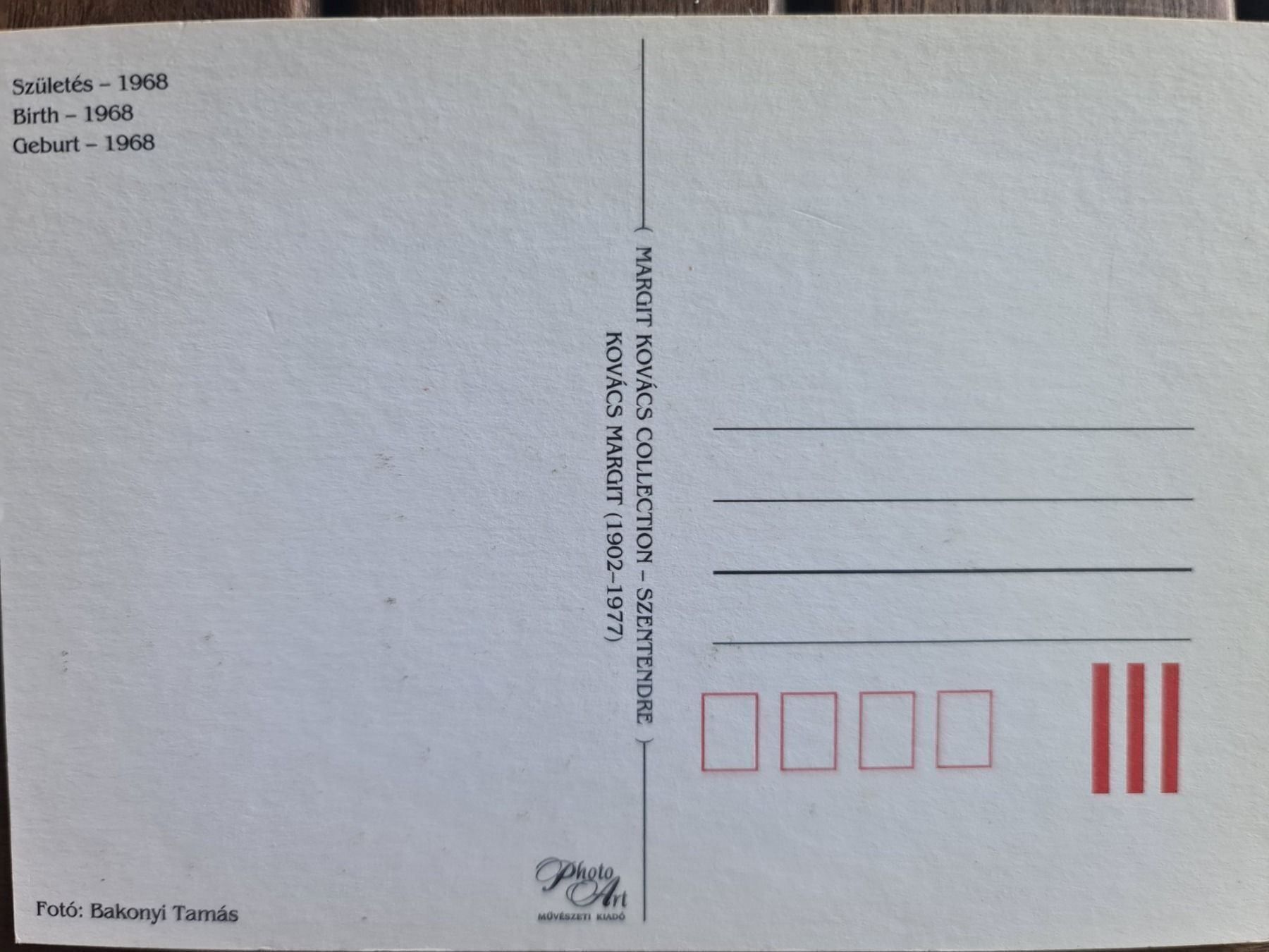 Cartoline postali: Ansichtskarte Geburt 1968 Margit Kovacs collection – Usato da Dintikon venduto da Vexi 1