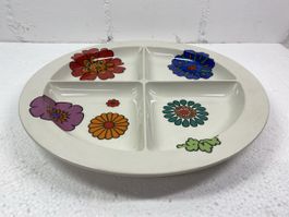 Teller Villeroy & Boch Blumenmuster viergeteilt