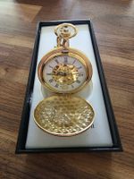 Edelweiss Taschenuhr, Handaufzug, Goldfarben, Neuwertig!