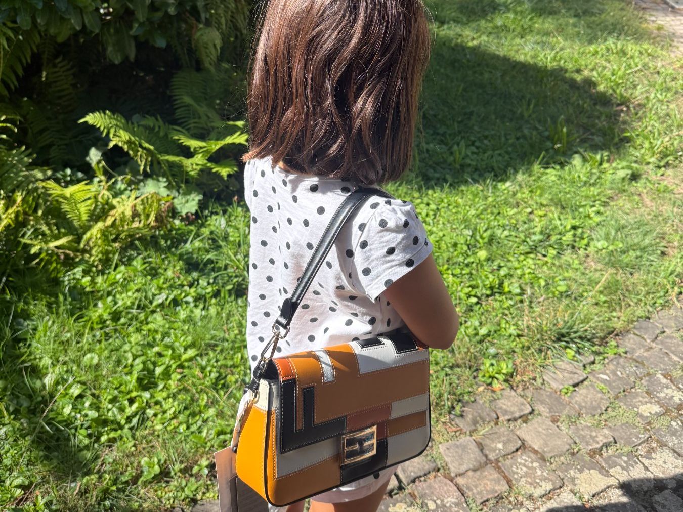 Taschen für Damen: Damen-Handtasche aus echtem Leder – Patchwork Beige/Orange – Neu und originalverpackt aus Biberist von Duorela_Bags 9