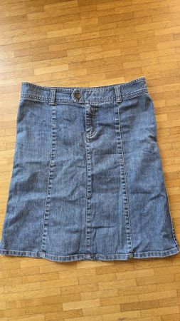 Jeans Rock Knielang Gr. 40