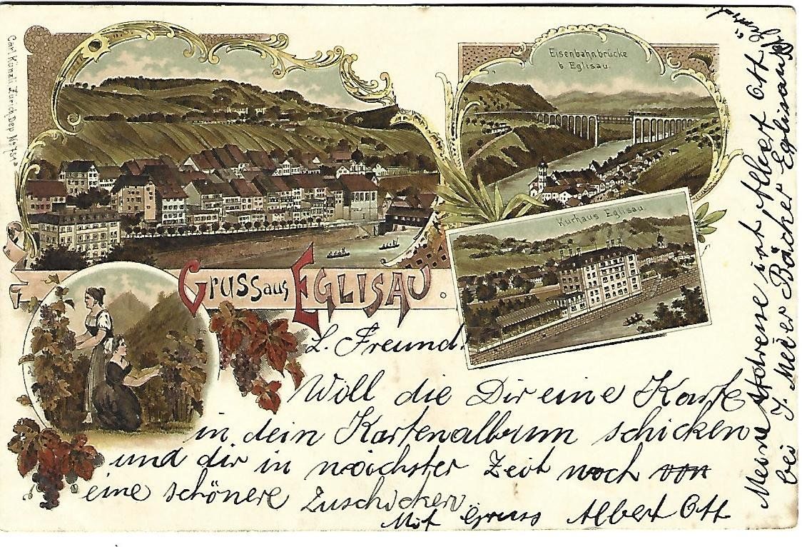 Cartes postales: Eglisau 4-Bild Litho – D'occasion à Wetzikon ZH par Brulu100