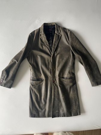 Herren Mantel Leder Grösse L/48 guter Zustand