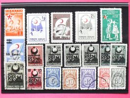 TUERKEI - Werte 1955/56/57/58 postfrisch* / gestempelt