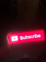 Enseigne LED "Subscribe" YouTube